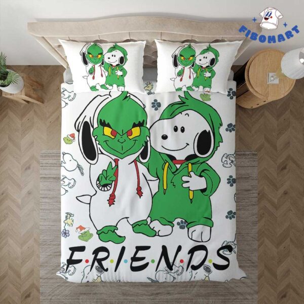 Friends Grinch And Snoopy Bedding Set