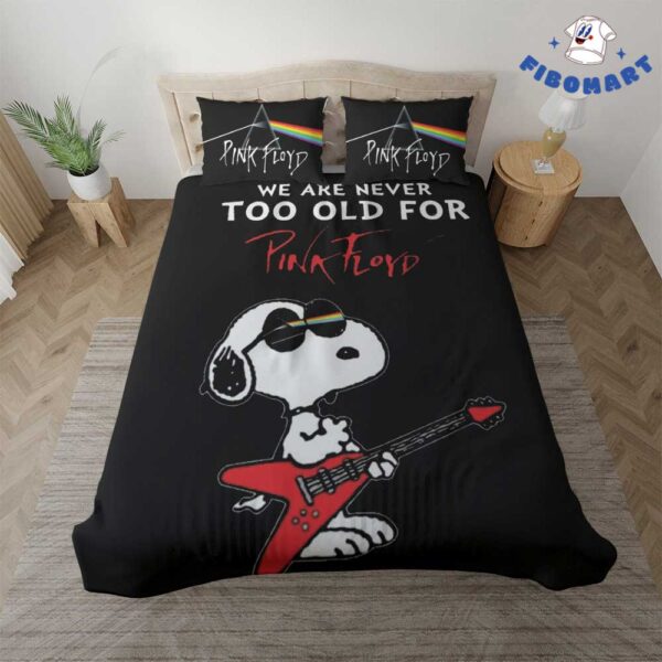 Snoopy Rock Star We Are Never Too Old For Pink Floyd Bedding Set