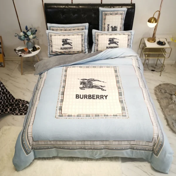 Burberry Bedding Sets 3D Printed Bedding Sets Quilt Sets Duvet Cover Luxury Brand Bedding Decor Bedroom Sets Best Luxury Bedding Sets