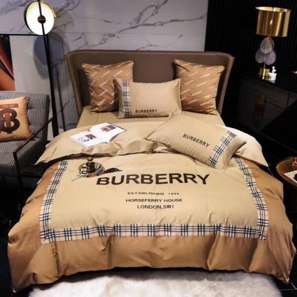 Burberry Brown Logo Type 1394 Bedding Sets Covers Duvet Sheets Bed  Blankets Premium Fashion Brand Luxury Ideas Hyperbeast Bedroom