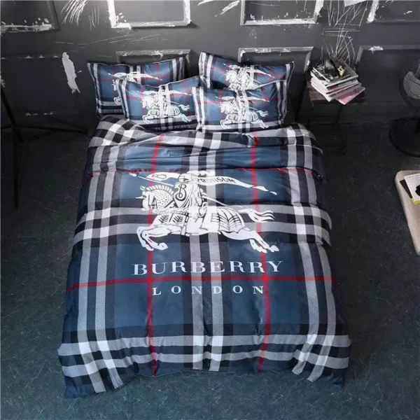 Burberry Logo Type 1195 Bedding Sets Premium Fashion Brand Luxury Ideas Bed  Sheets Hyperbeast Bedroom Covers Duvet Blankets