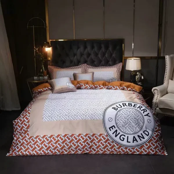 Burberry Logo Type 1200 Bedding Sets Bed  Sheets Luxury Ideas Premium Fashion Brand Blankets Hyperbeast Bedroom Duvet Covers Bedclothes