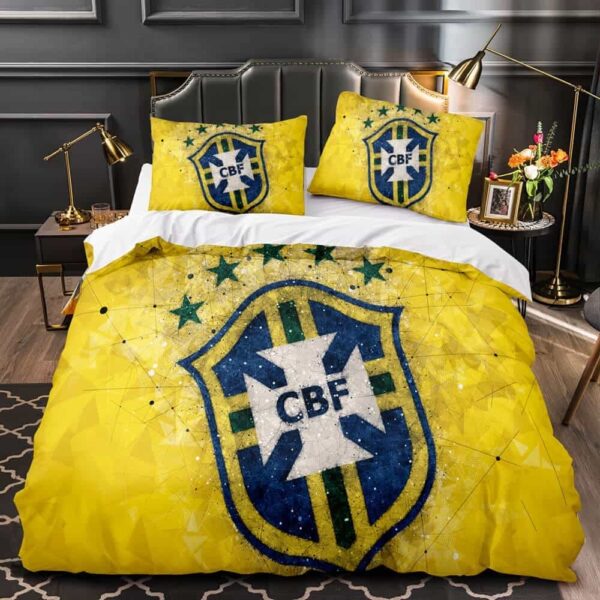 CBF Brazil France Football Team Bedding Sets Gift For Birthday, Father's Day, Mother's Day