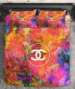 Chanel Colorful Water Color Bedding Set