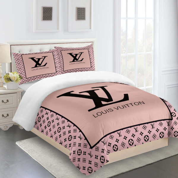 Comforter Full Pink And Black Louis Vuitton Bedding Sets Bed  Covers Blankets Duvet Bedroom Idea Sheets Bedclothes