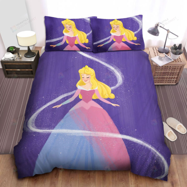 Disney Princess Aurora In Magical Changing Color Dress Bed Sheet Spread Comforter Duvet Cover Bedding Sets