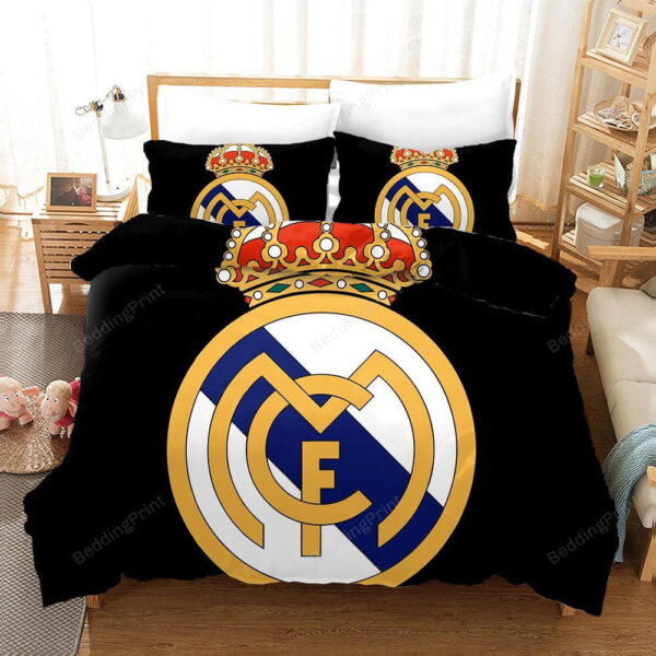 Real Madrid Logo Duvet Cover, Bedding Set Gift For Christmas, Black Friday, Thanksgiving