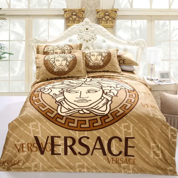 Versace Logo Luxury Brand High-End Bedding Set Home Decorations For Home Best Luxury Bed Sets Gift Bedding Sets