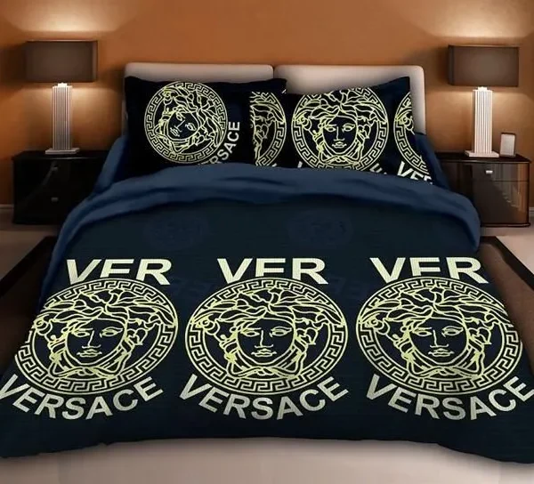Versace Printed Bedding Sets Quilt Sets Duvet Cover Luxury Brand Bedding Decor Bedding Sets