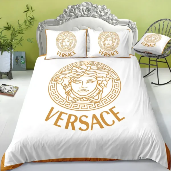 Versace White Hot New Luxury Brand Bedding Sets Duvet Cover Set, For Home Best Luxury Bedding Sets