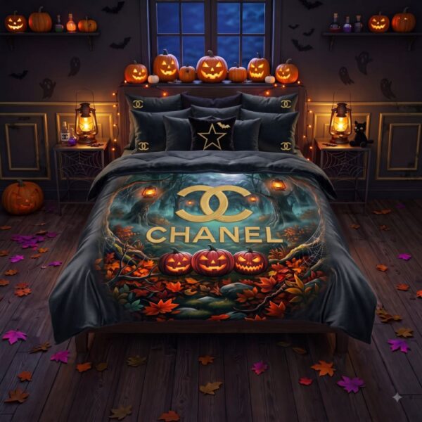 Chanel Halloween Luxury Bedding Set V02