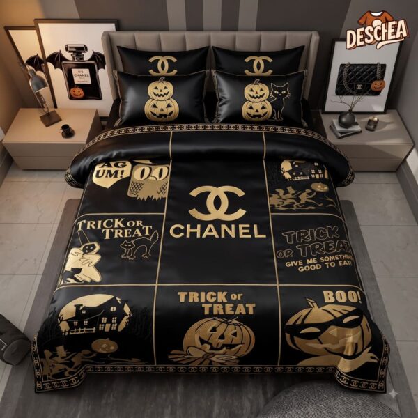 Chanel Halloween Luxury Bedding Set V04