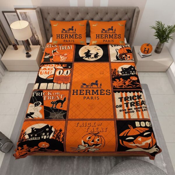 Hermes Halloween Luxury Bedding Set V02