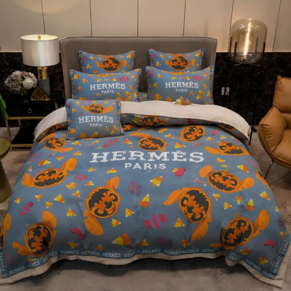 Hermes Halloween Luxury Bedding Set V04