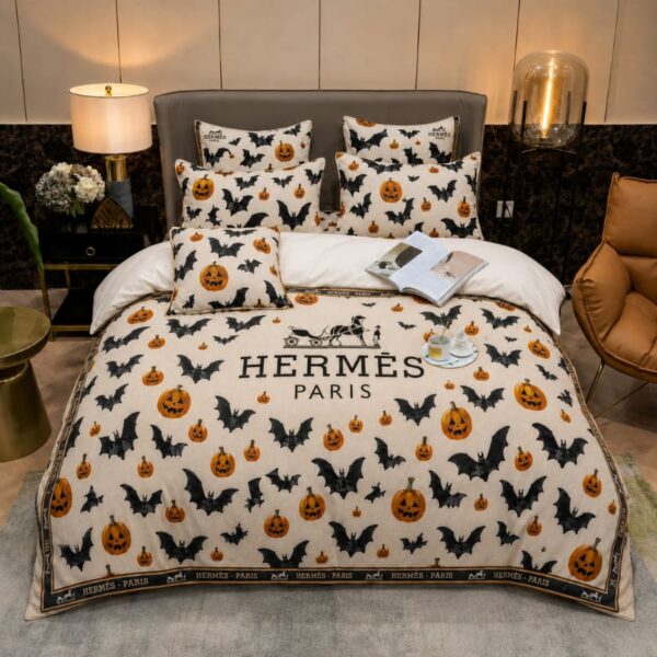 Hermes Halloween Luxury Bedding Set V05