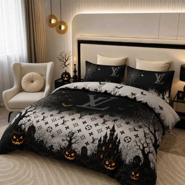 LV Halloween Luxury Bedding Set V10