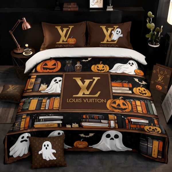 Louis Vuitton Halloween Ghost Bedding Set V03